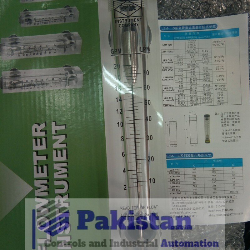 ZYIA Korea Panel Mounted Rotameter Flow meter Price in Pakistan