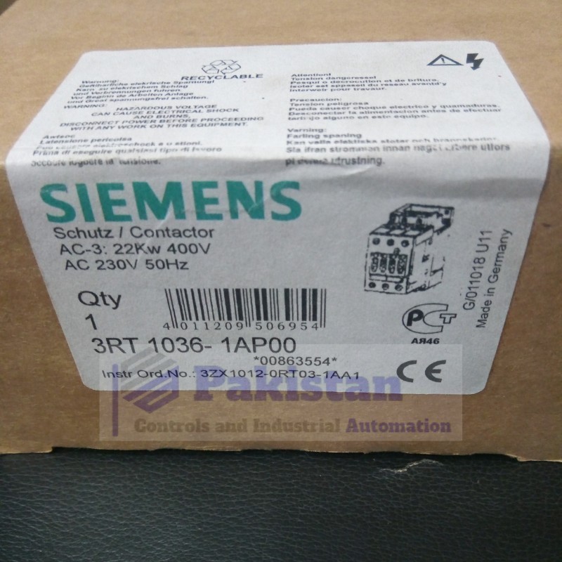 Siemens Contactor 3RT1036 Price in Pakistan