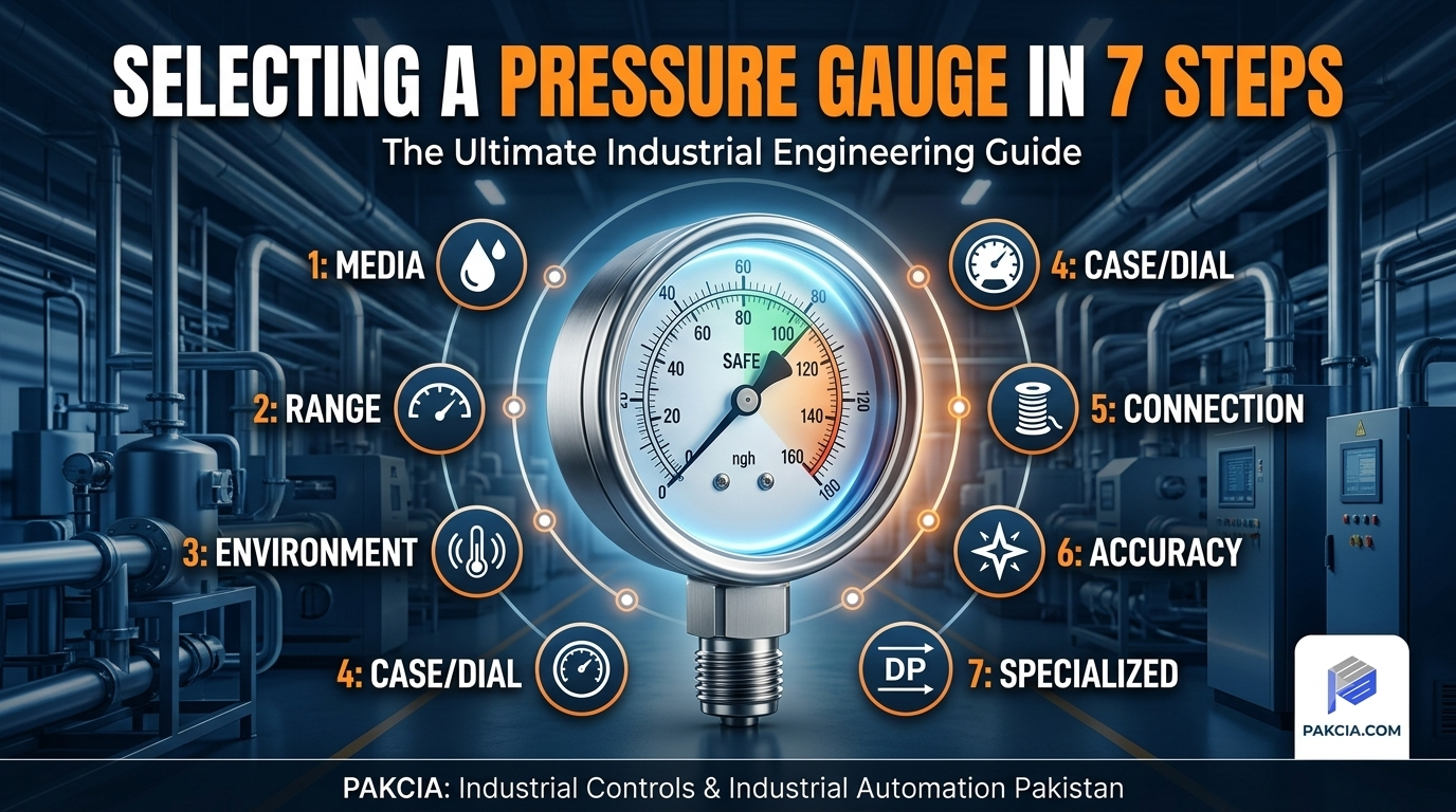 Selecting an Industrial Pressure Gauge in 7 Steps: The Ultimate Engineering Guide